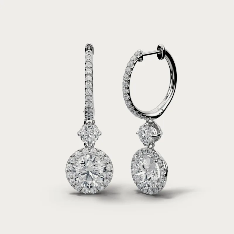 Pavé Drop Hoops