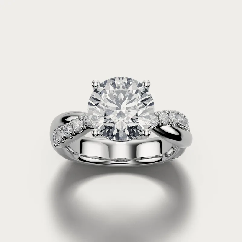 Twisted Pavé Solitaire