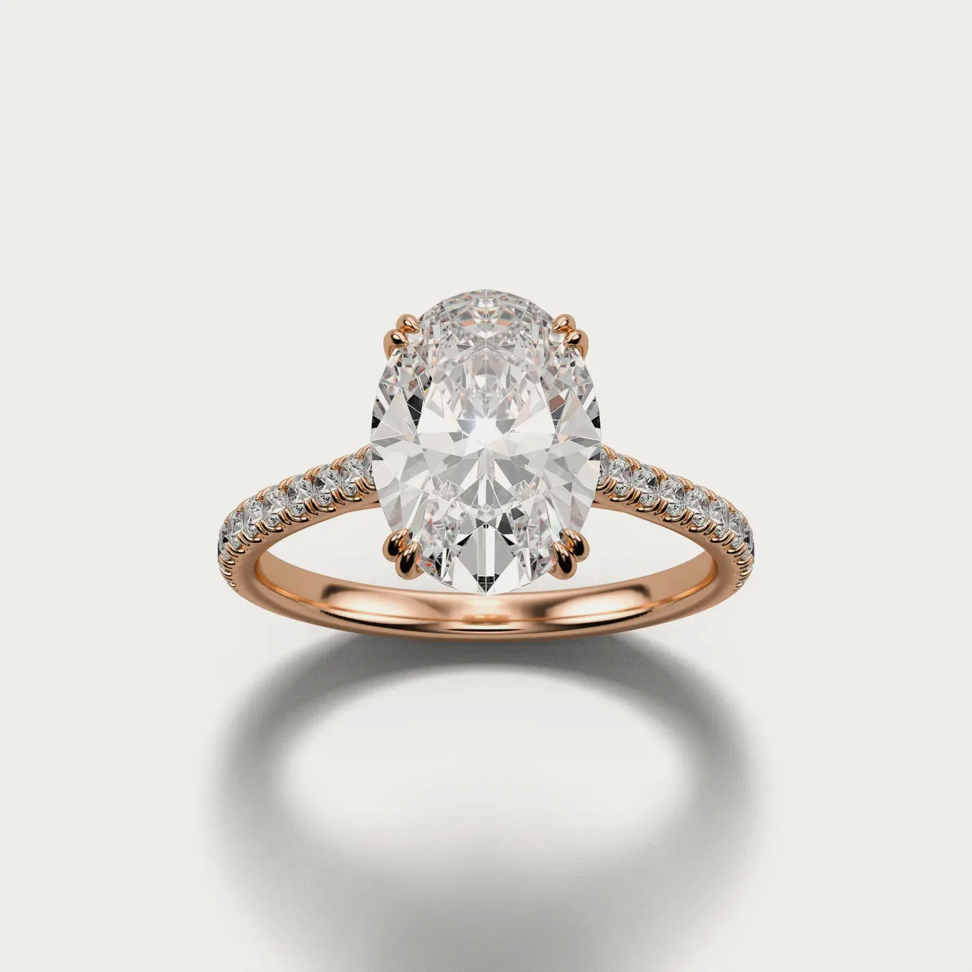 Pavé Solitaire — oval, one build of many