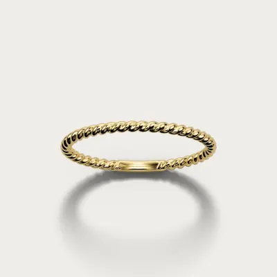 Slim Twist in yellow gold